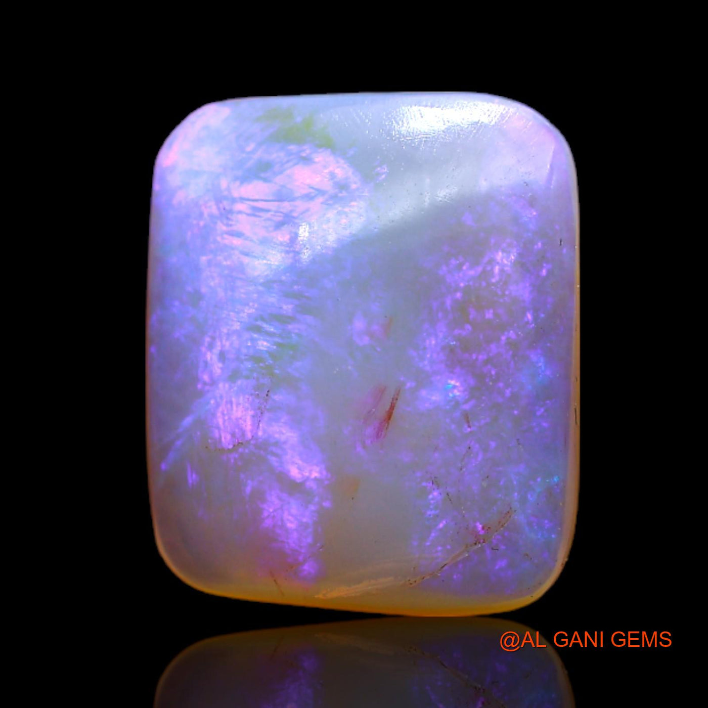 6.00 Cts Natural Australian Fire Opal Loose Gemstone Square Cabochon 14x12x4 mm AC-110