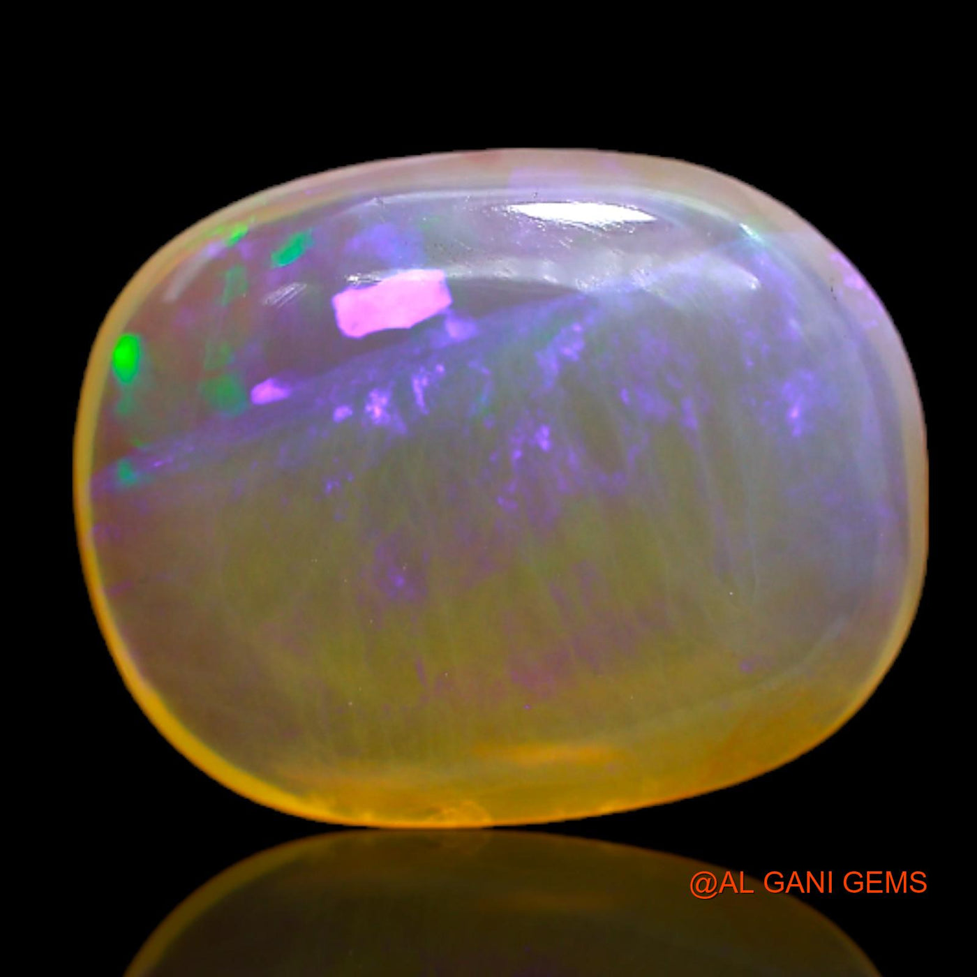 Natural Untreated Fire Opal Loose Gemstone Oval Cabochon From Australia 6.00 Cts 15x12x5 mm AC-111