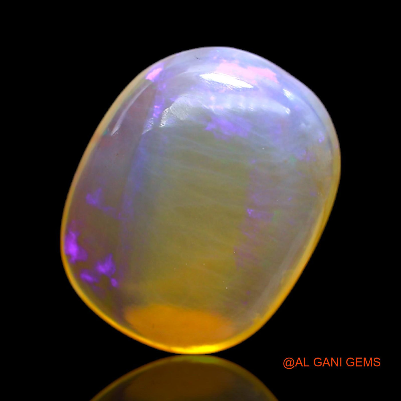 Natural Untreated Fire Opal Loose Gemstone Oval Cabochon From Australia 6.00 Cts 15x12x5 mm AC-111