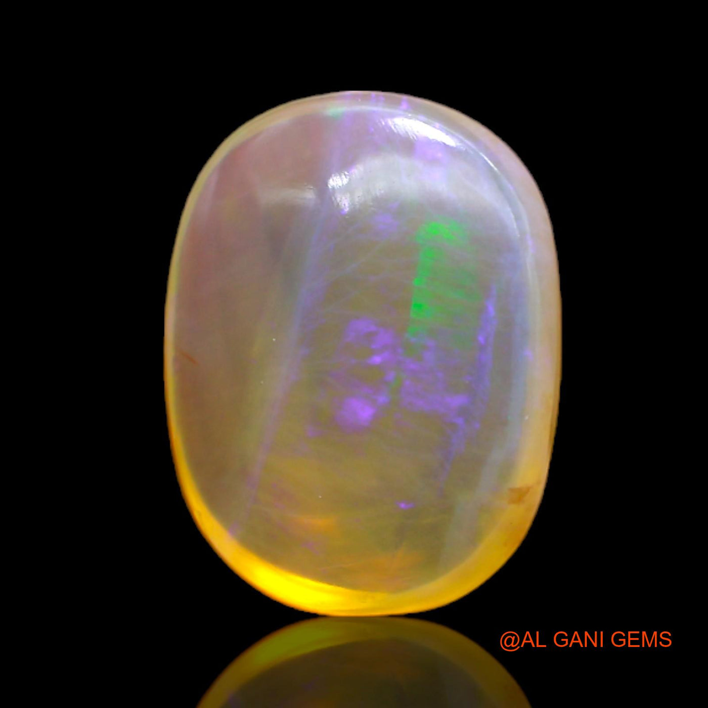 Natural Untreated Fire Opal Loose Gemstone Oval Cabochon From Australia 6.00 Cts 15x12x5 mm AC-111