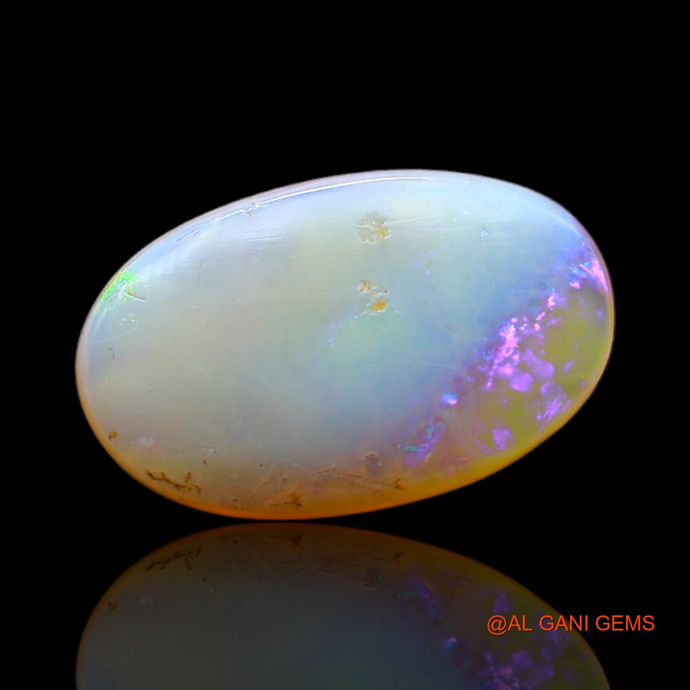Natural Fire Opal Gemstone 5.00 Cts Loose Oval Cabochon From Australia 17x11x4 mm AC-113