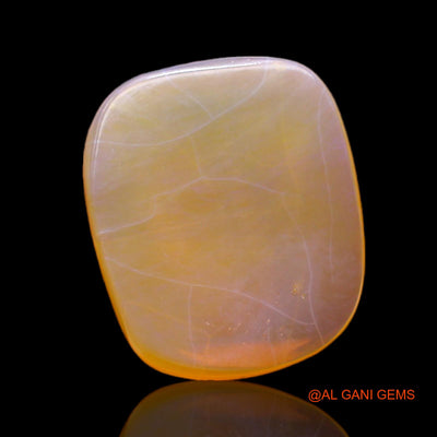Natural Fire Opal Gemstone 5.00 Cts Loose Oval Cabochon From Australia 15x12x4 mm AC-117