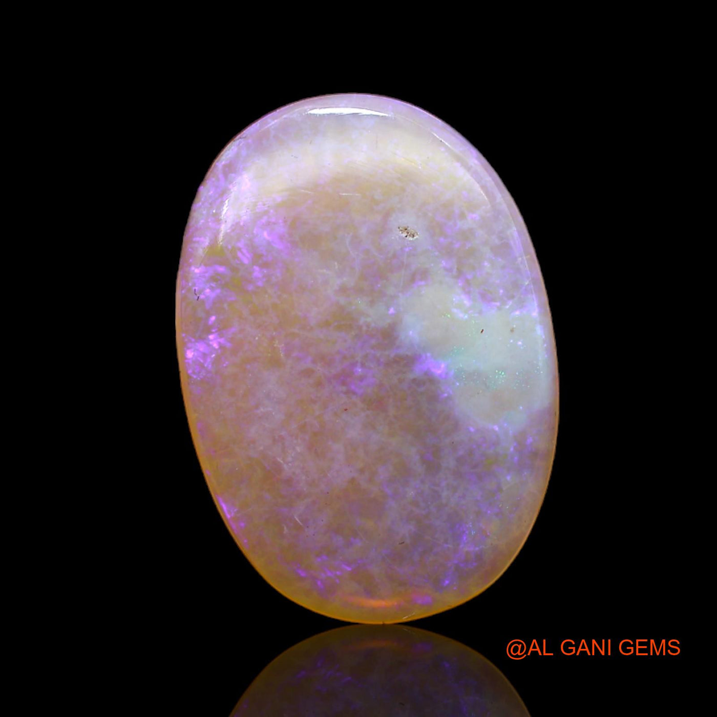 Natural Fire Opal Gemstone 7.00 Cts Loose Oval Cabochon From Australia 20x14x3 mm AC-11