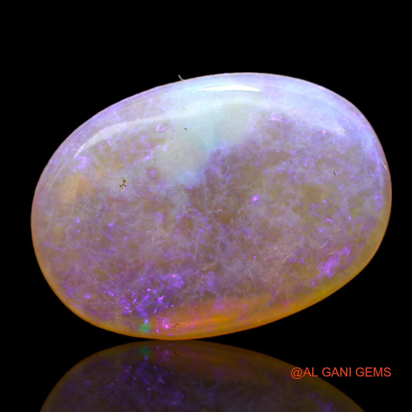Natural Fire Opal Gemstone 7.00 Cts Loose Oval Cabochon From Australia 20x14x3 mm AC-11
