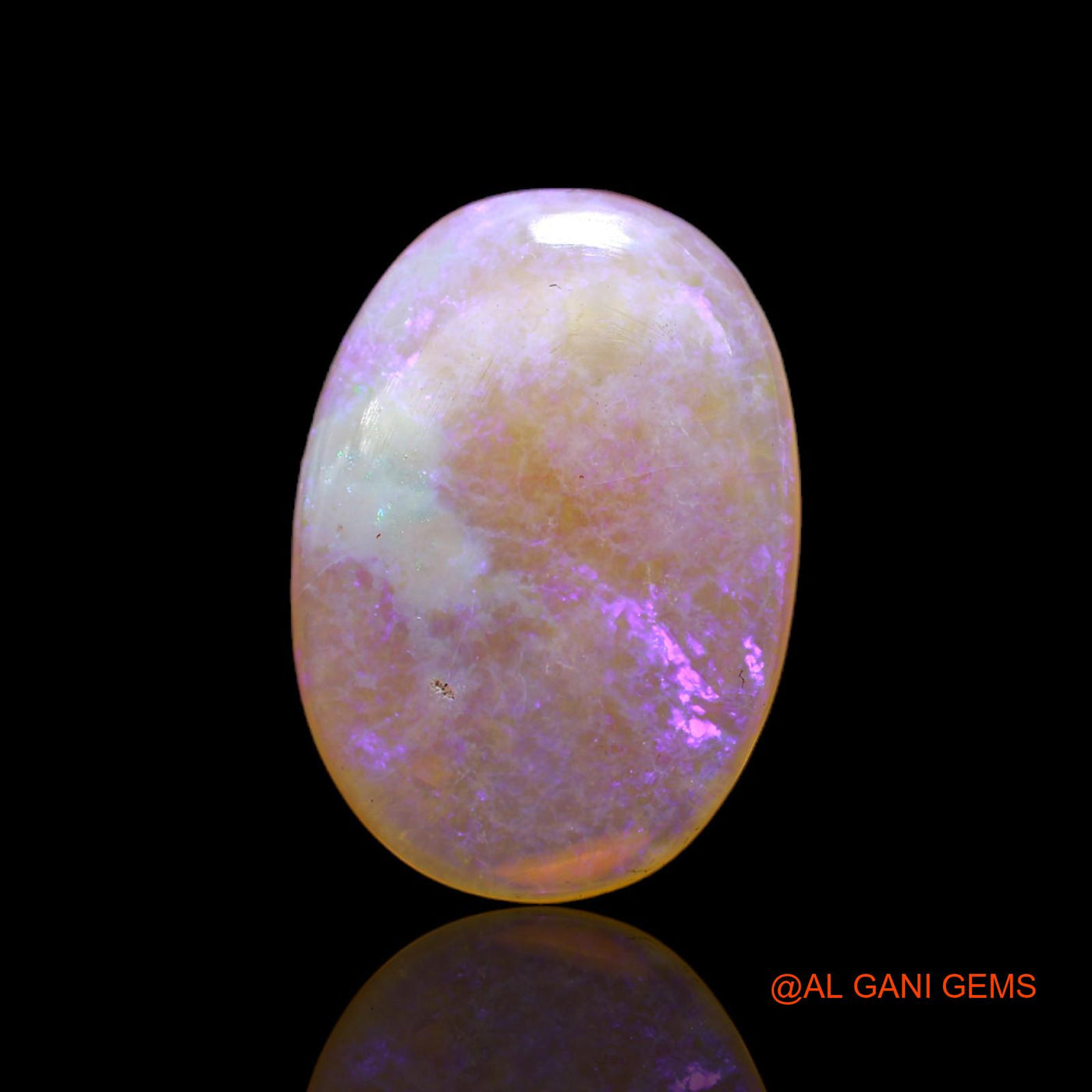 Natural Fire Opal Gemstone 7.00 Cts Loose Oval Cabochon From Australia 20x14x3 mm AC-11