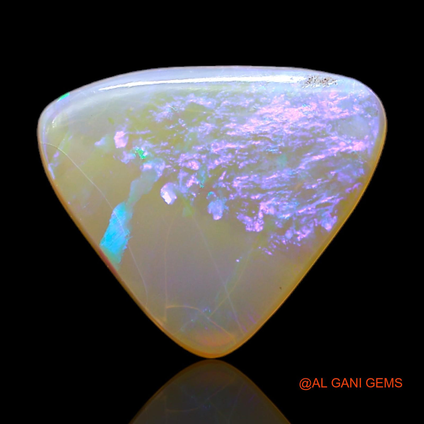 3.00 Cts Natural Australian Fire Opal Loose Gemstone Trillion Cabochon 15x12x2 mm AC-121