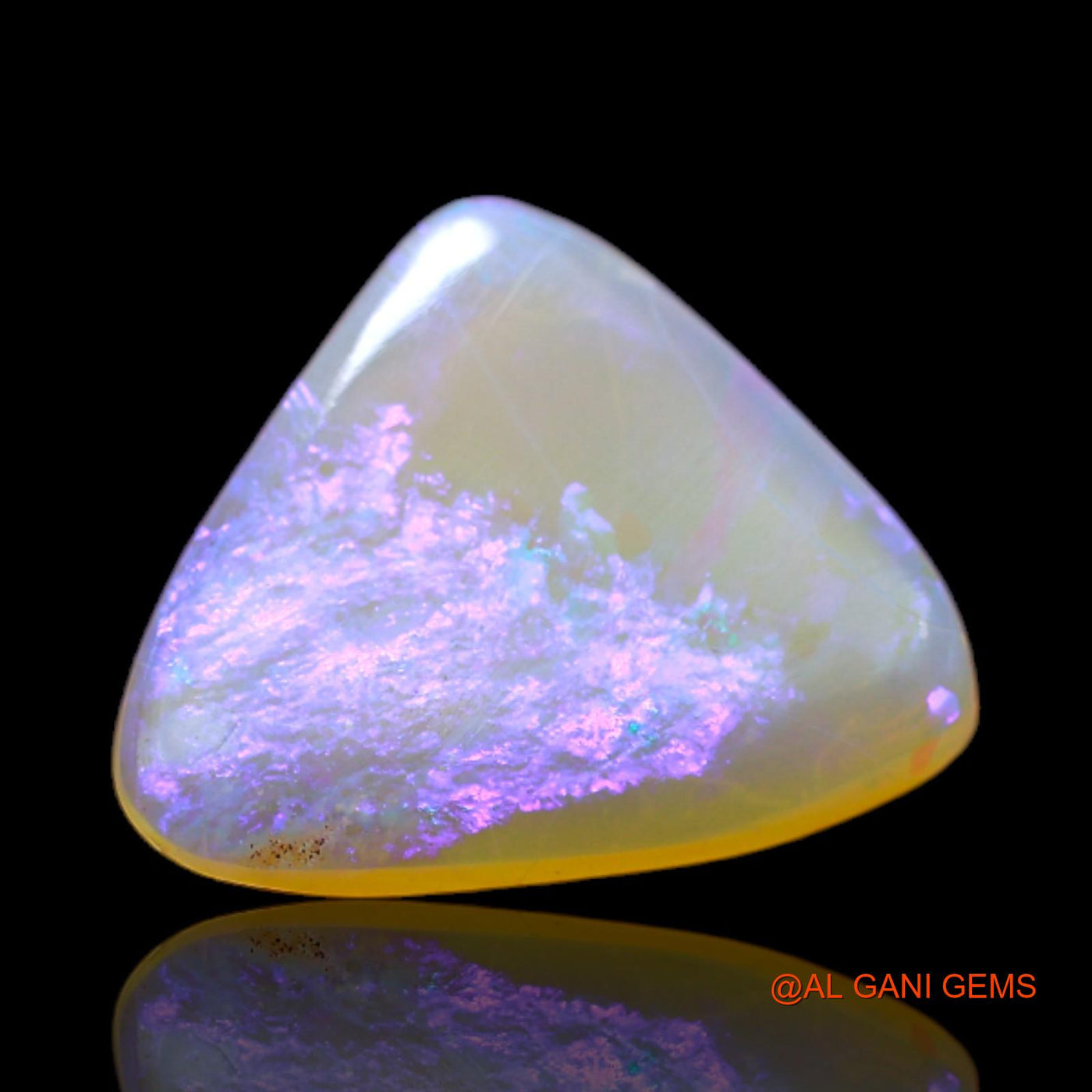 3.00 Cts Natural Australian Fire Opal Loose Gemstone Trillion Cabochon 15x12x2 mm AC-121