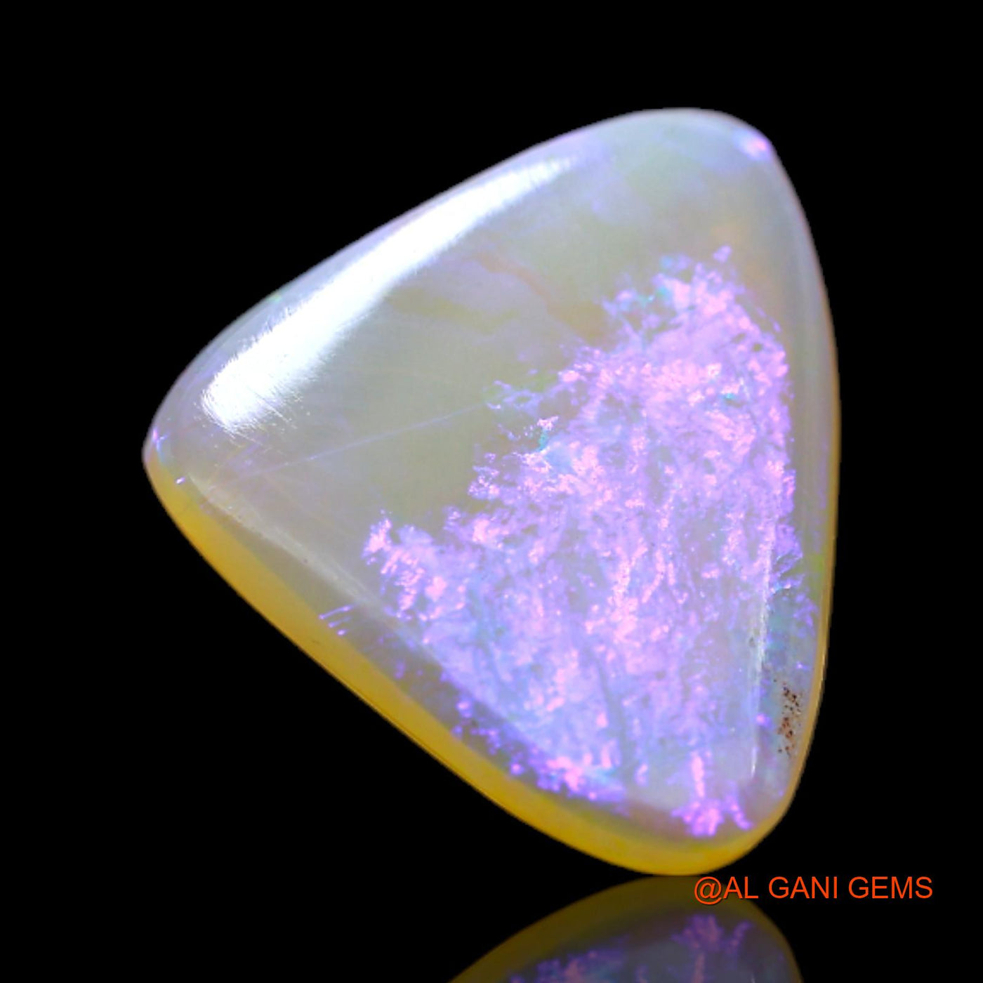 3.00 Cts Natural Australian Fire Opal Loose Gemstone Trillion Cabochon 15x12x2 mm AC-121