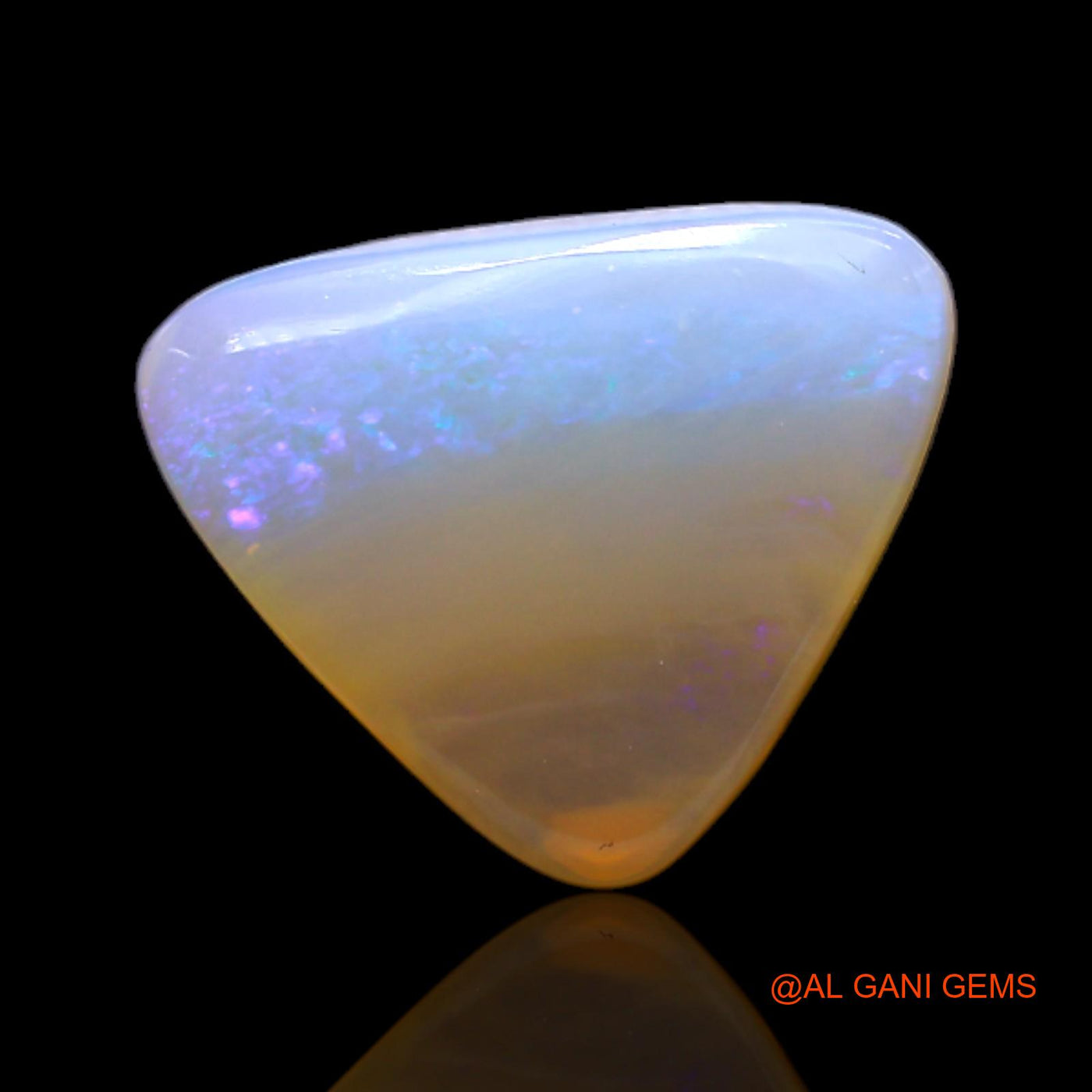 5.00 Cts Natural Australian Fire Opal Loose Gemstone Trillion Cabochon 15x13x4 mm AC-128