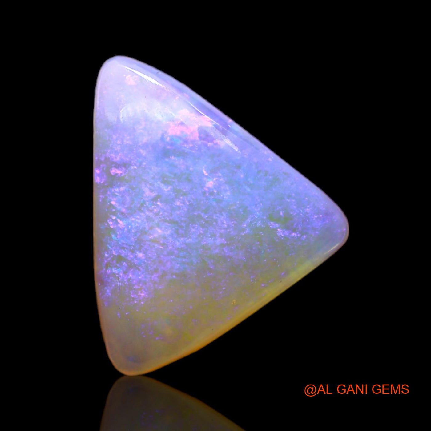 Natural Fire Opal Gemstone 3.00 Cts Loose Trillion Cabochon From Australia 15x12x3 mm AC-143