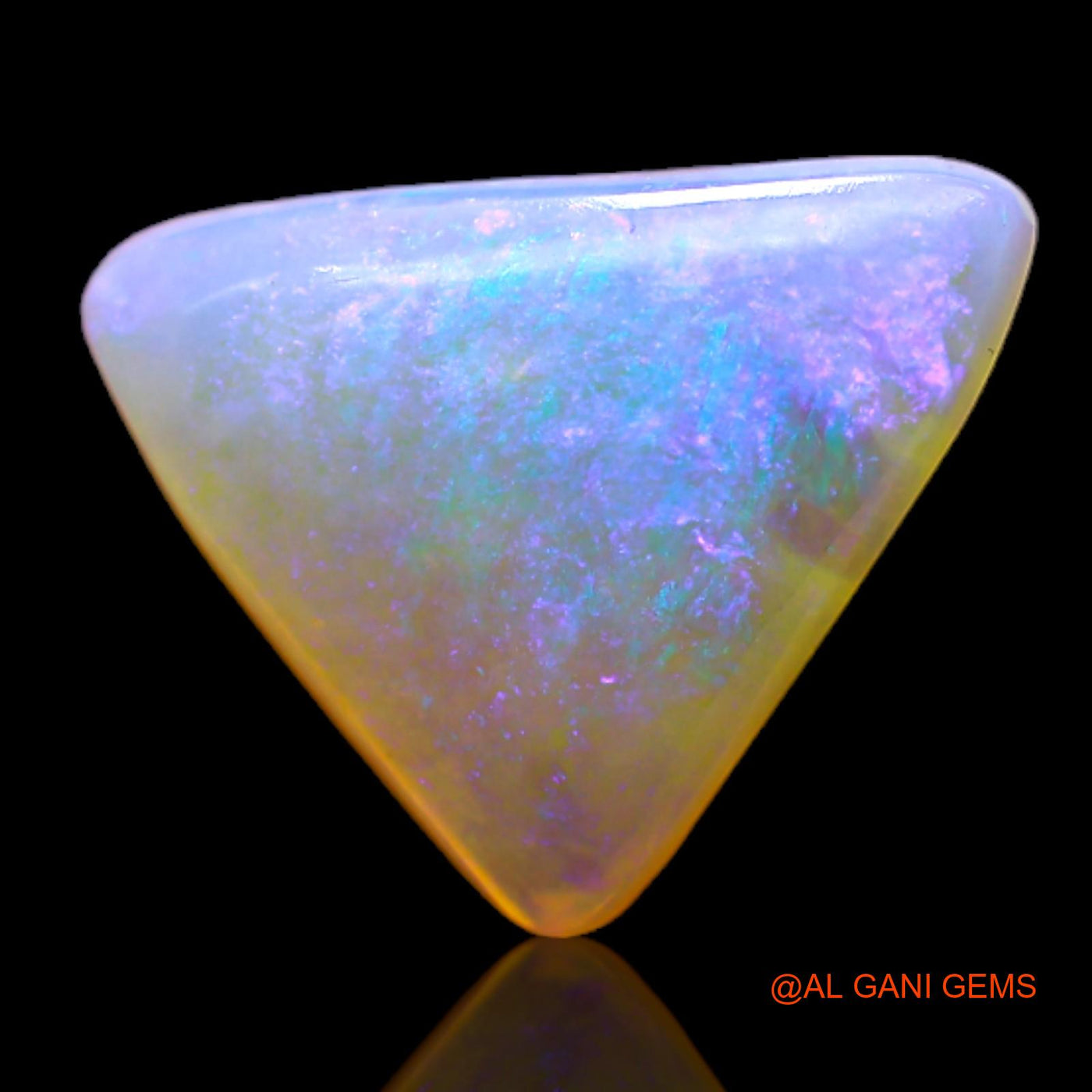 Natural Fire Opal Gemstone 3.00 Cts Loose Trillion Cabochon From Australia 15x12x3 mm AC-143