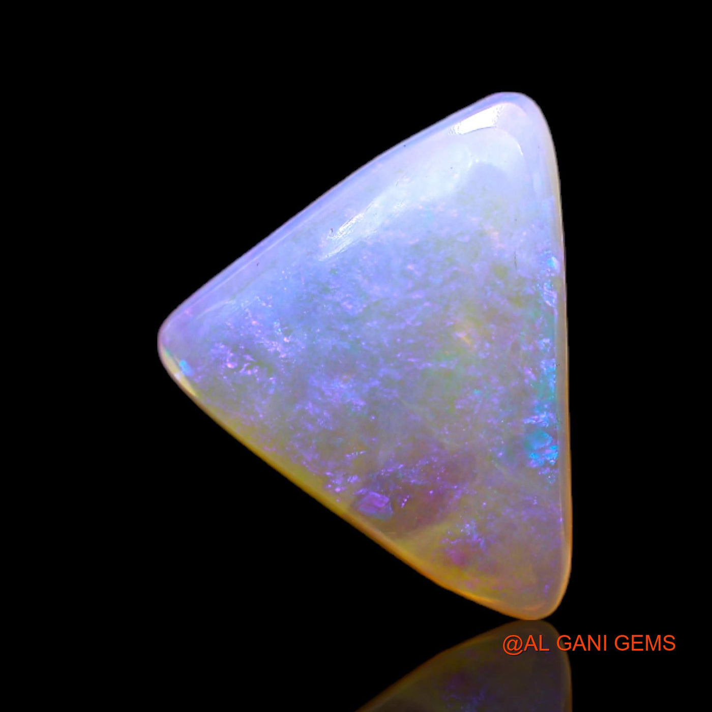 Natural Fire Opal Gemstone 3.00 Cts Loose Trillion Cabochon From Australia 15x12x3 mm AC-143
