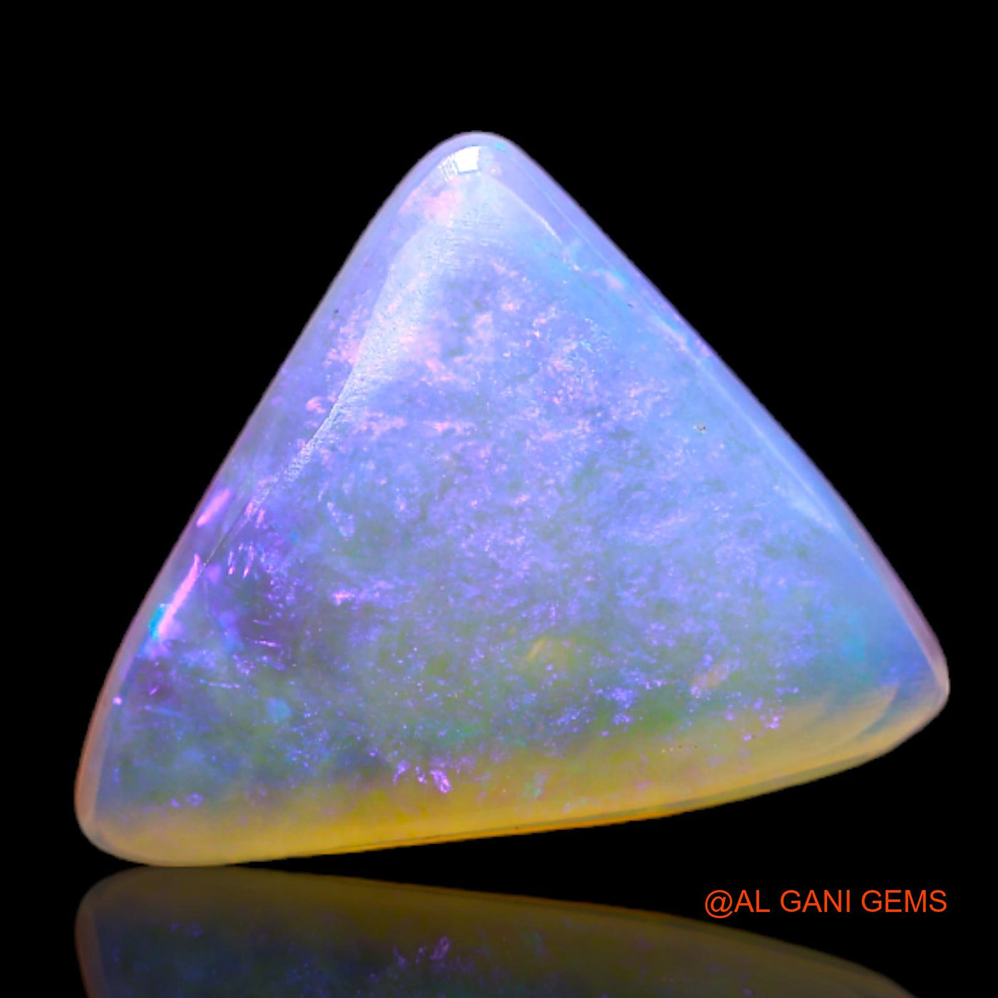 Natural Fire Opal Gemstone 3.00 Cts Loose Trillion Cabochon From Australia 15x12x3 mm AC-143