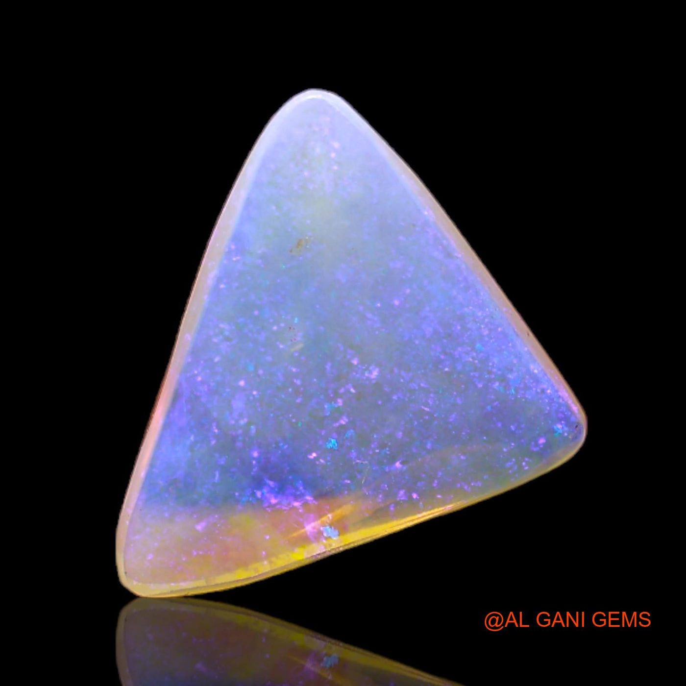 Natural Fire Opal Gemstone 3.00 Cts Loose Trillion Cabochon From Australia 15x12x3 mm AC-143