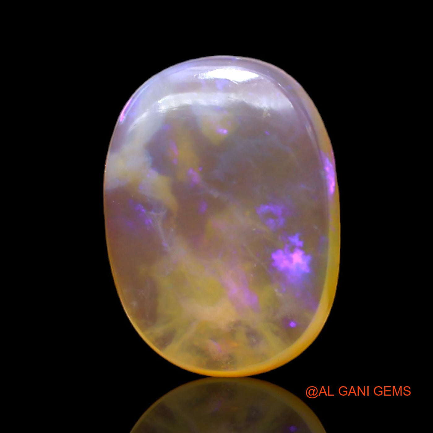 7.00 Cts Natural Australian Fire Opal Loose Gemstone Oval Cabochon 16x12x5 mm AC-145
