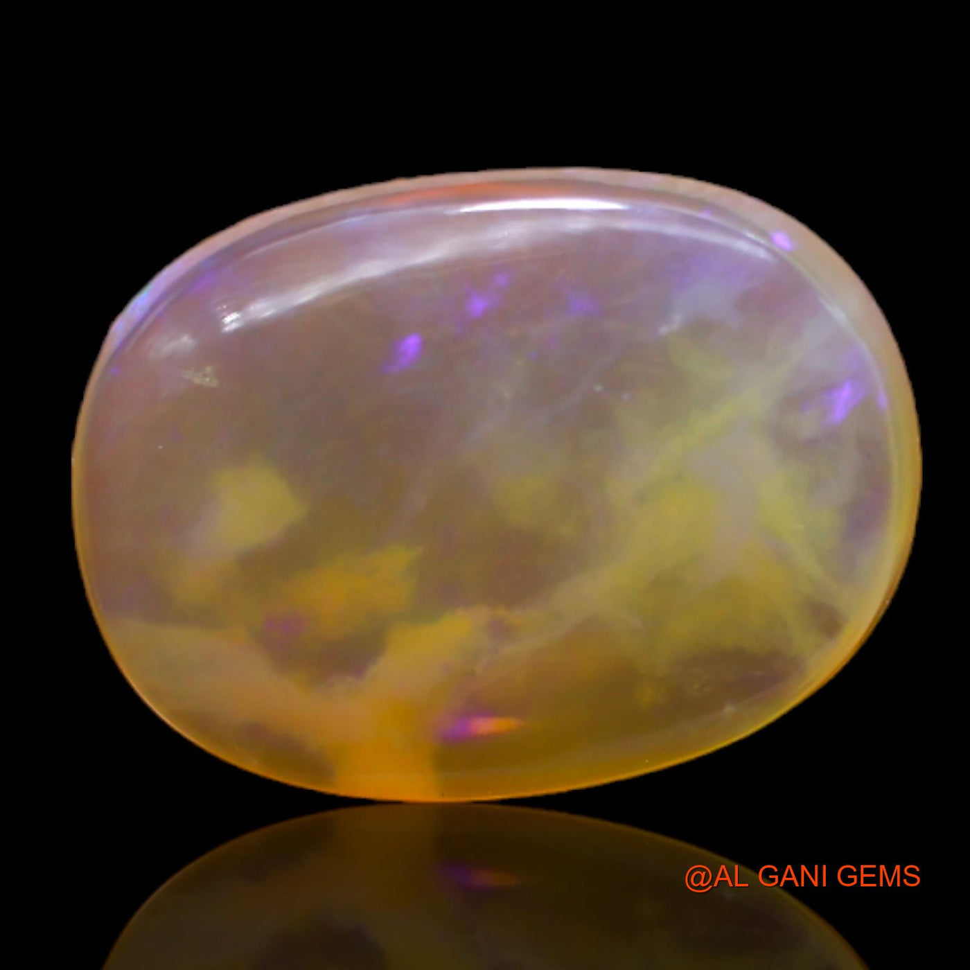 7.00 Cts Natural Australian Fire Opal Loose Gemstone Oval Cabochon 16x12x5 mm AC-145