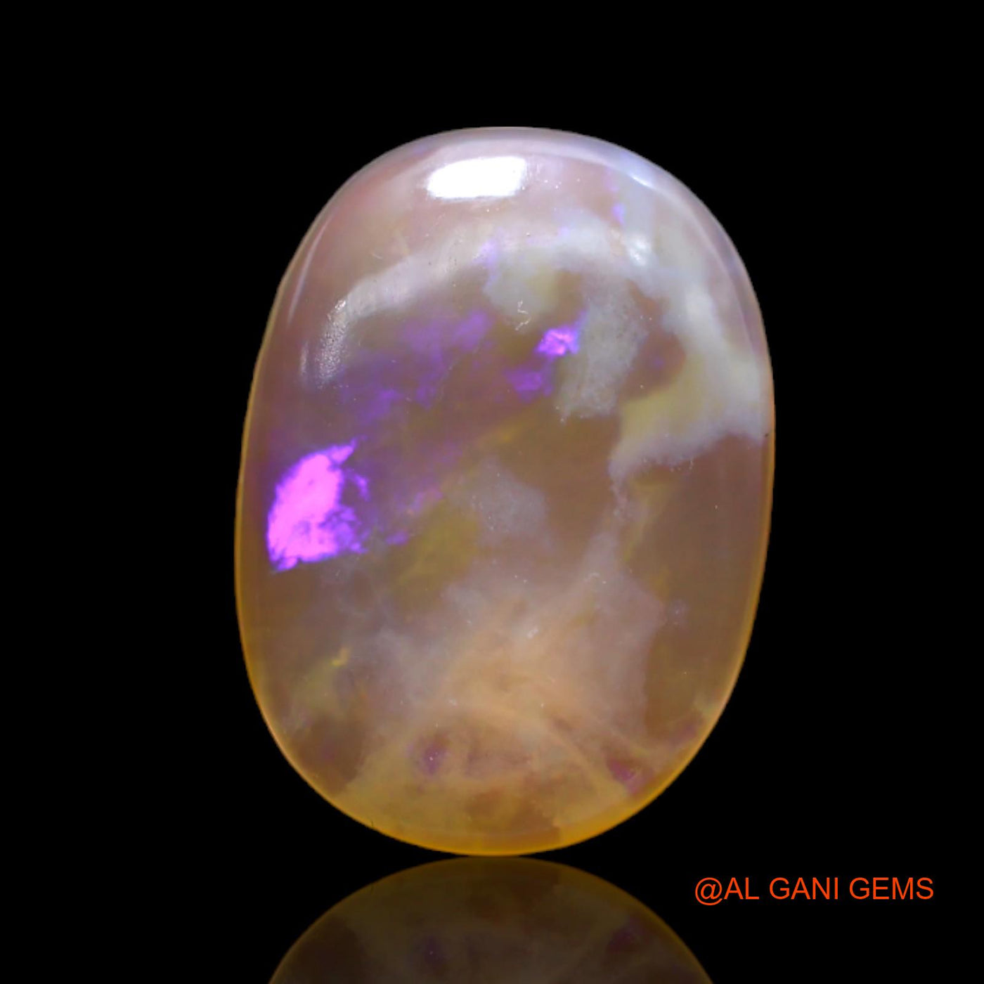 7.00 Cts Natural Australian Fire Opal Loose Gemstone Oval Cabochon 16x12x5 mm AC-145