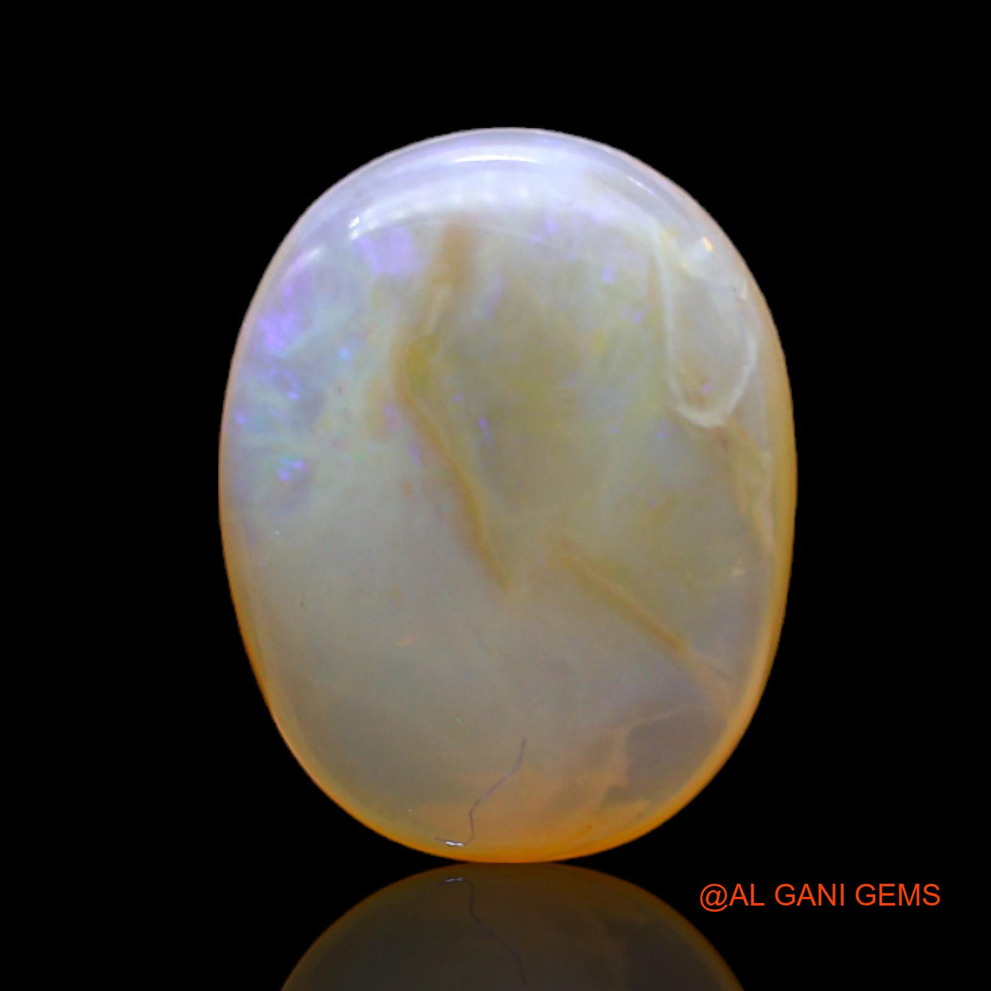 Natural Fire Opal Gemstone 6.00 Cts Loose Oval Cabochon From Australia 15x12x5 mm AC-154
