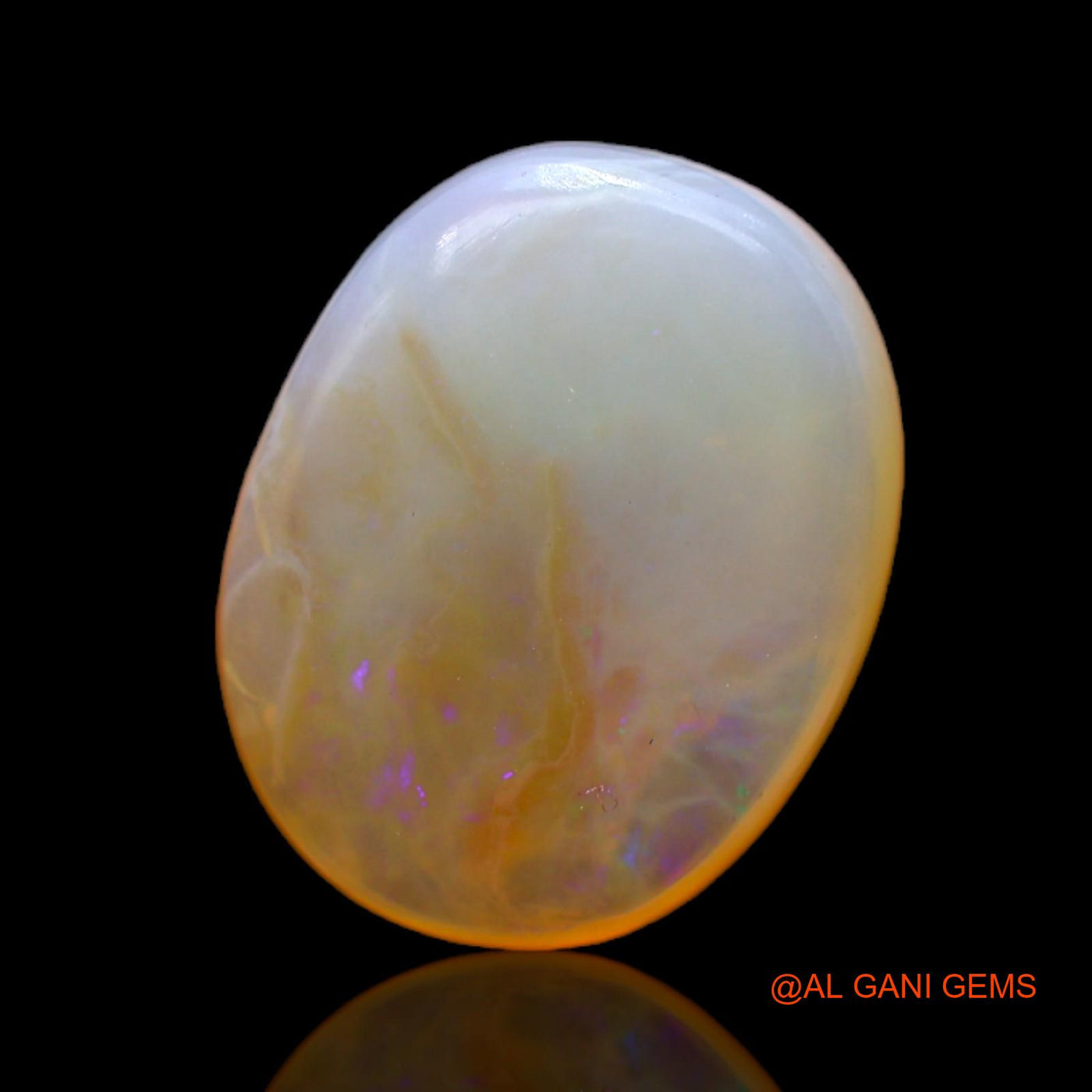 Natural Fire Opal Gemstone 6.00 Cts Loose Oval Cabochon From Australia 15x12x5 mm AC-154