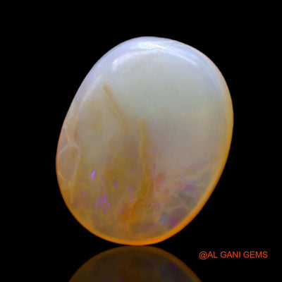 Natural Fire Opal Gemstone 6.00 Cts Loose Oval Cabochon From Australia 15x12x5 mm AC-154