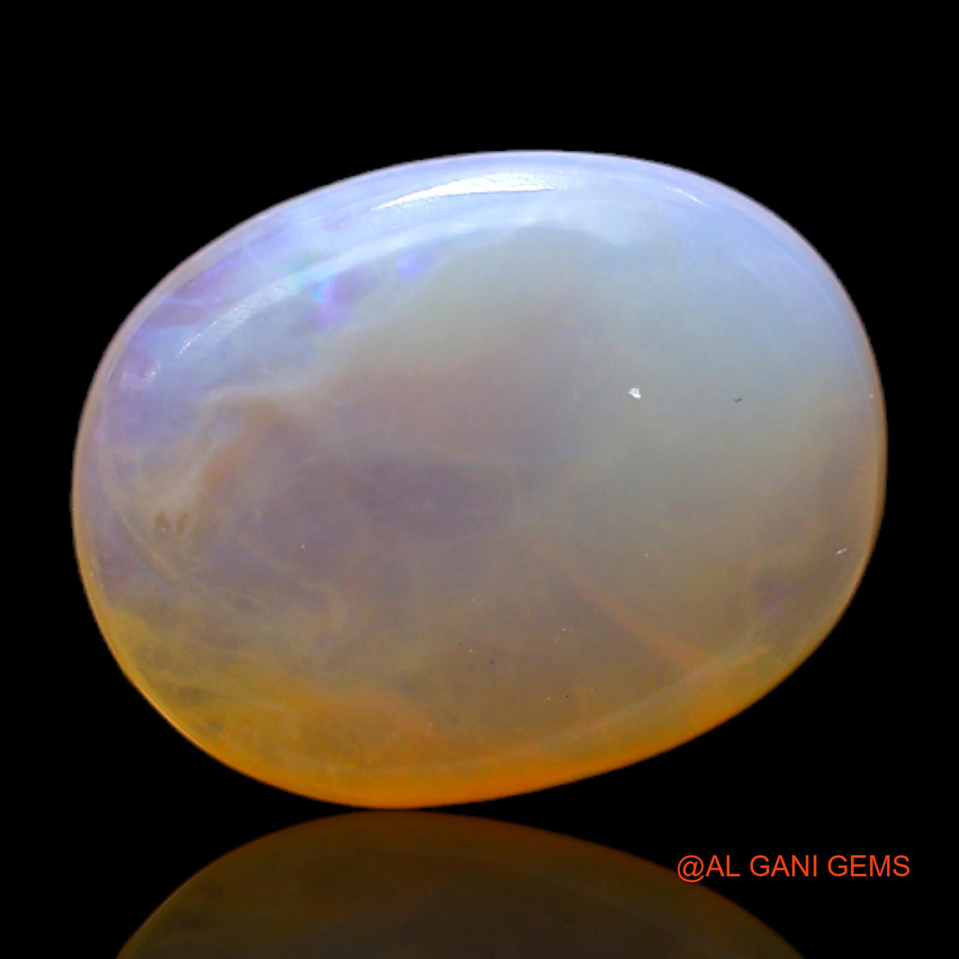 Natural Fire Opal Gemstone 6.00 Cts Loose Oval Cabochon From Australia 15x12x5 mm AC-154
