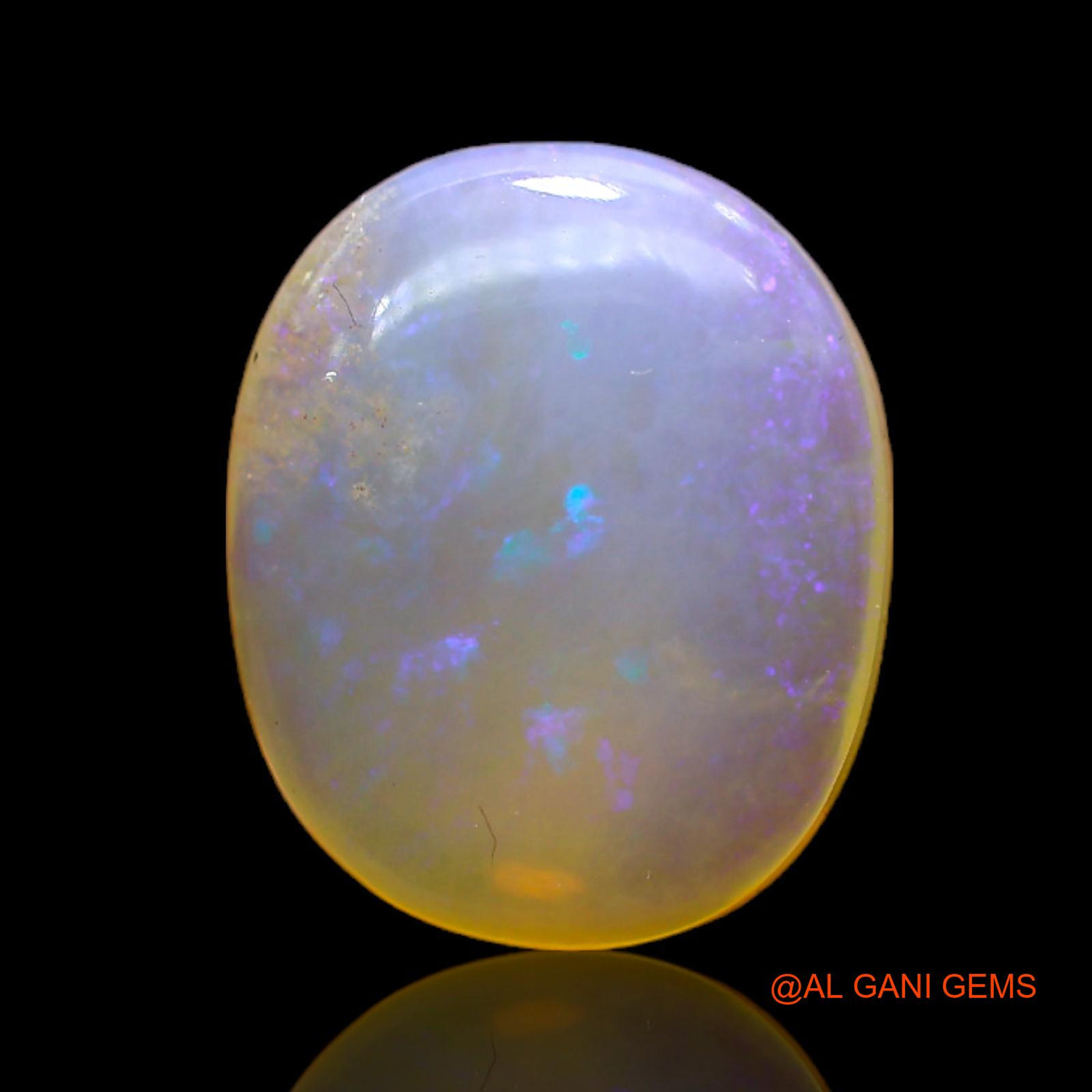 Natural Untreated Fire Opal Loose Gemstone Oval Cabochon From Australia 7.00 Cts 15x12x5 mm AC-157