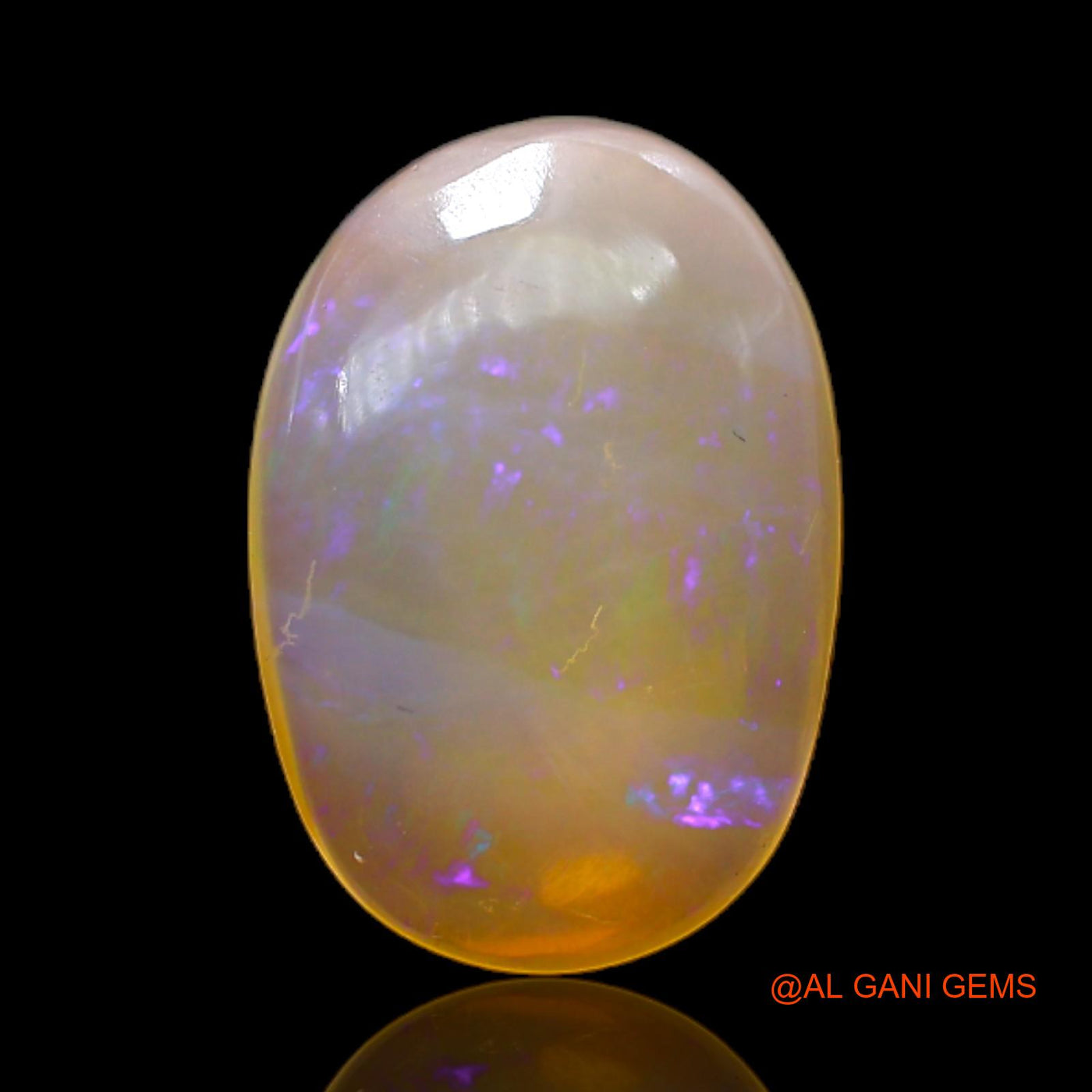 5.00 Cts Unheated Australian Fire Opal Loose Gemstone Oval Cabochon Natural 15x10x4 mm AC-160