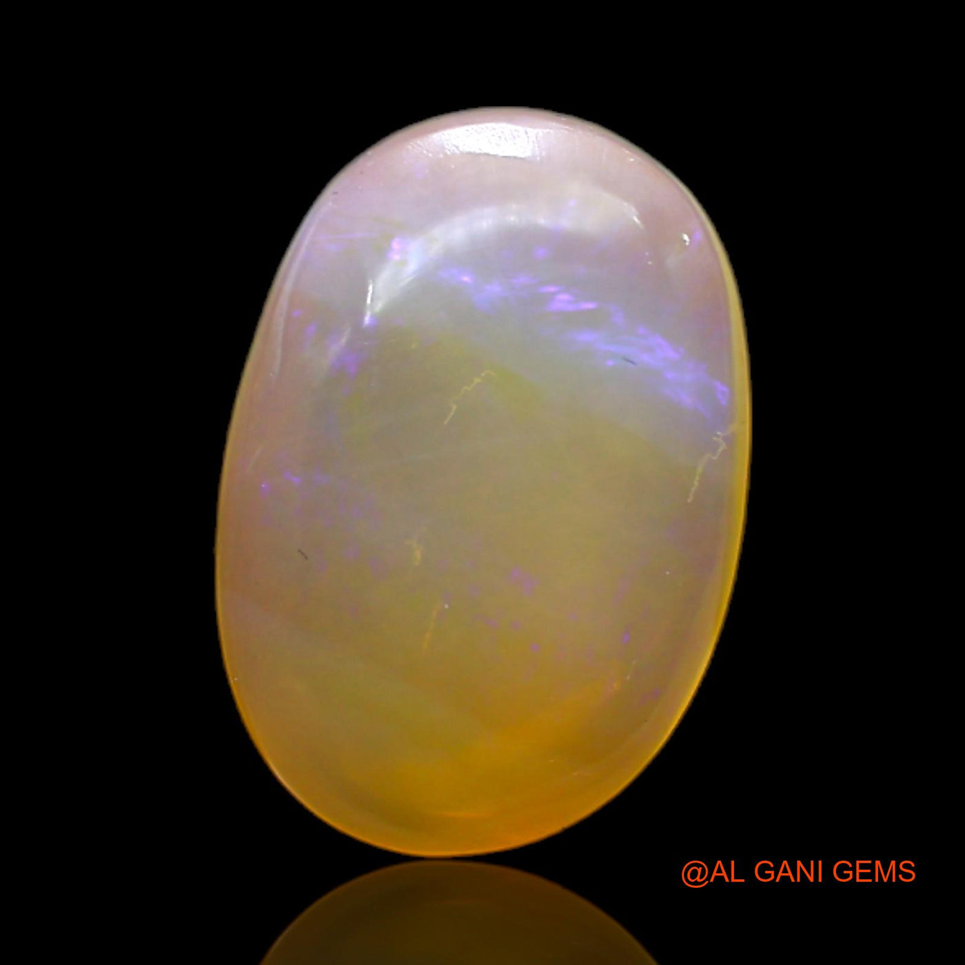 5.00 Cts Unheated Australian Fire Opal Loose Gemstone Oval Cabochon Natural 15x10x4 mm AC-160