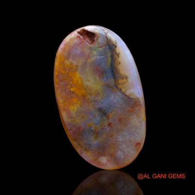 Natural Fire Opal Gemstone 5.00 Cts Loose Oval Cabochon From Australia 16x10x4 mm AC-162