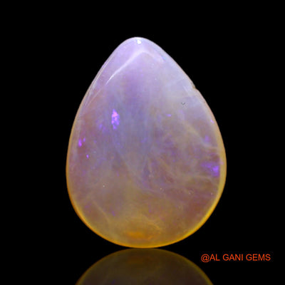 Natural Fire Opal Gemstone 4.00 Cts Loose Pear Cabochon From Australia 15x12x4 mm AC-170
