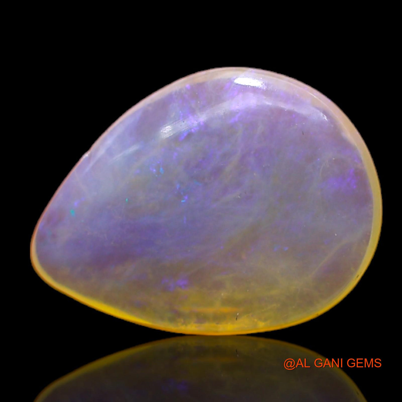 Natural Fire Opal Gemstone 4.00 Cts Loose Pear Cabochon From Australia 15x12x4 mm AC-170
