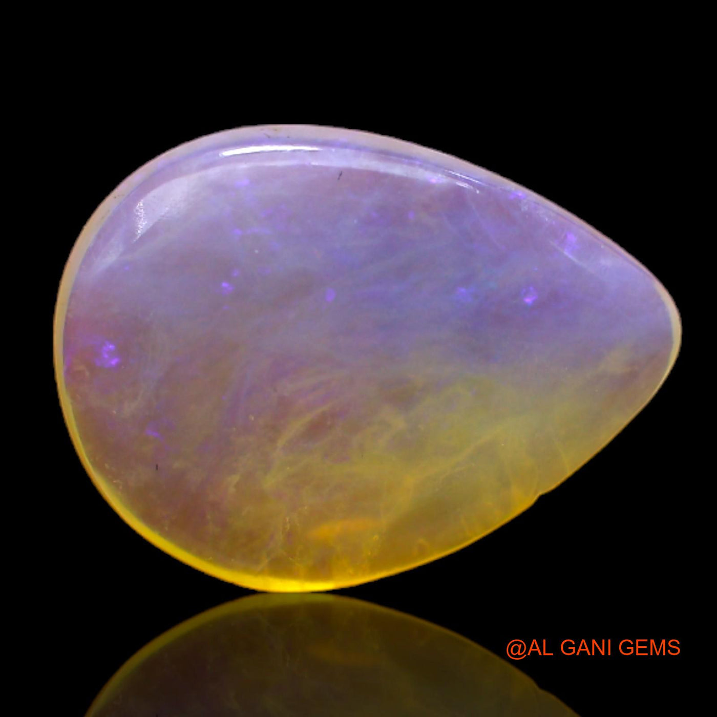 Natural Fire Opal Gemstone 4.00 Cts Loose Pear Cabochon From Australia 15x12x4 mm AC-170