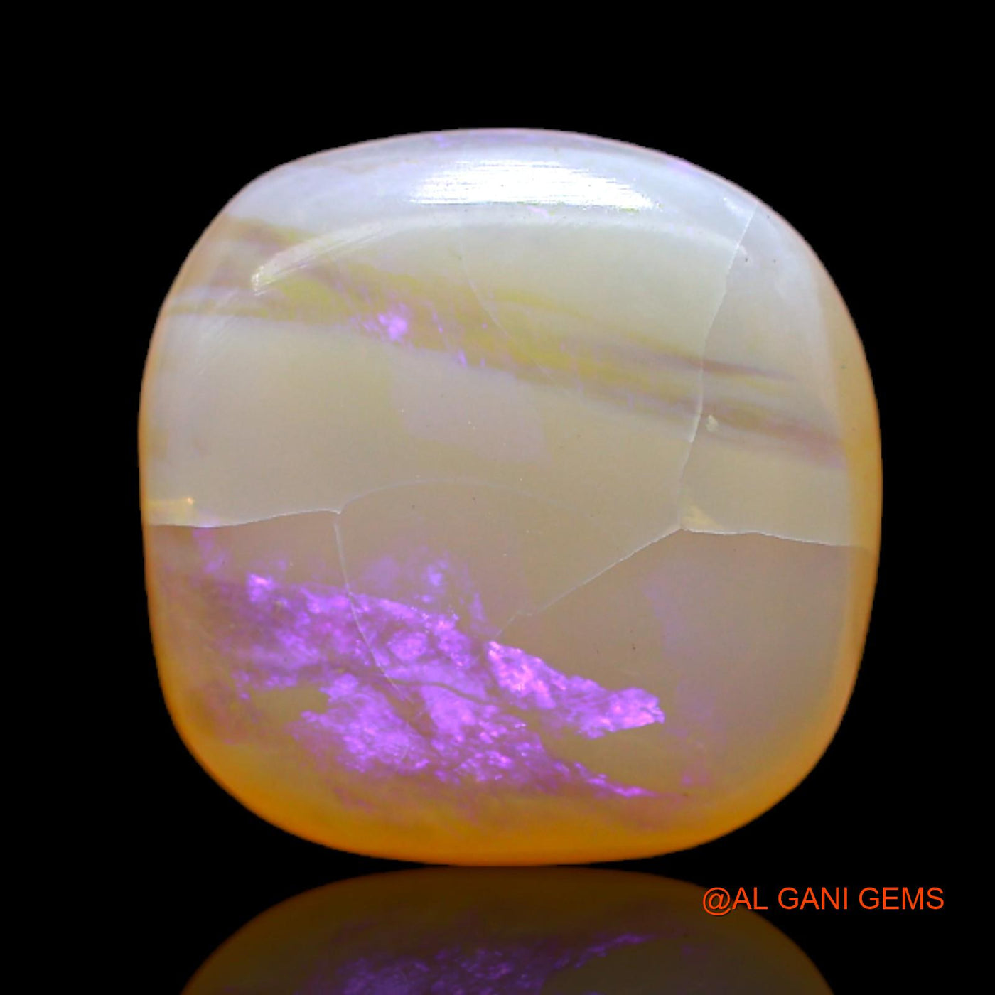 Natural Fire Opal Gemstone 7.00 Cts Loose Oval Cabochon From Australia 13x13x6 mm AC-171