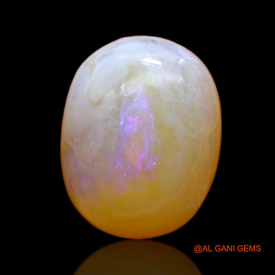 Natural Fire Opal Gemstone 6.00 Cts Loose Oval Cabochon From Australia 14x11x5 mm AC-172