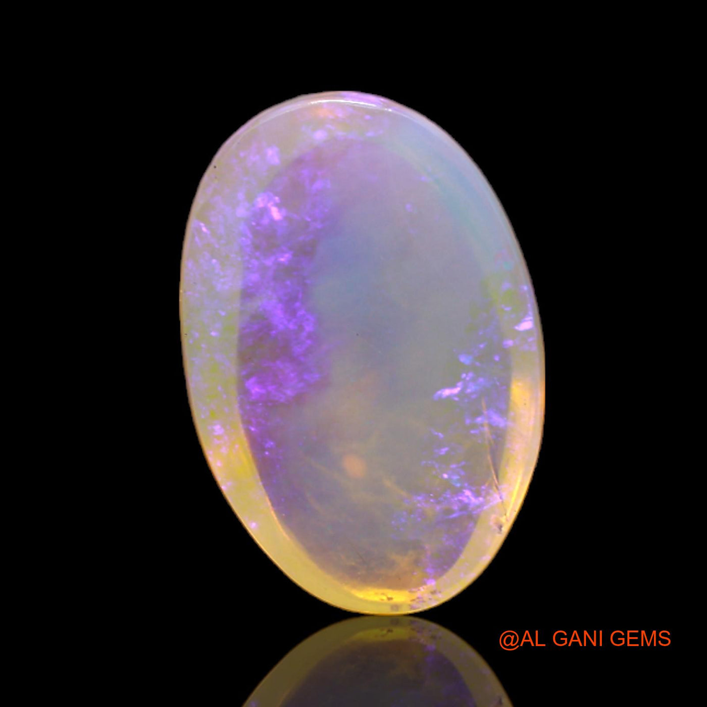 Natural Untreated Fire Opal Loose Gemstone Oval Cabochon From Australia 4.00 Cts 15x10x5 mm AC-178