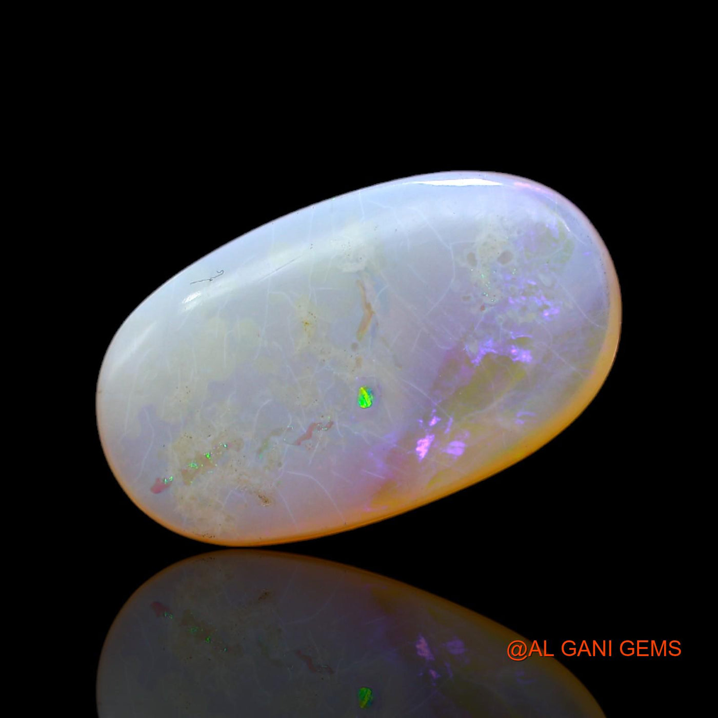 7.00 Cts Unheated Australian Fire Opal Loose Gemstone Oval Cabochon Natural 20x12x4 mm AC-17