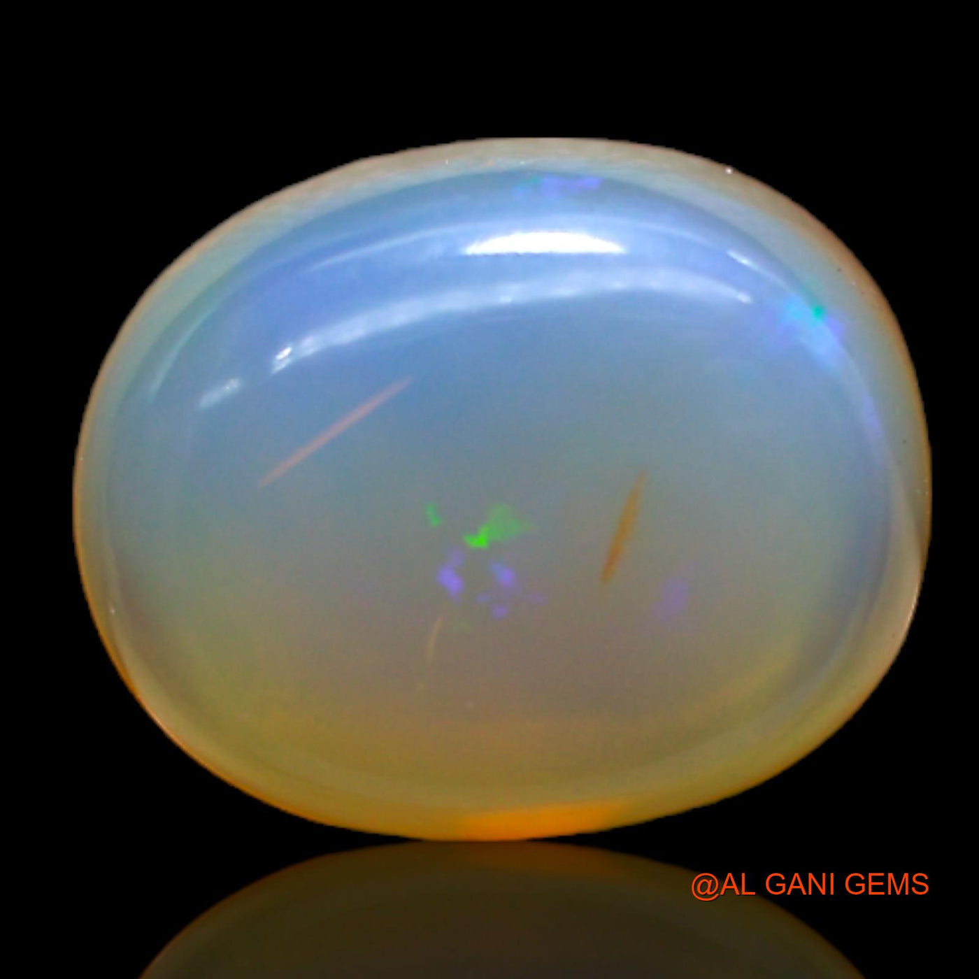 8.00 Cts Unheated Australian Fire Opal Loose Gemstone Oval Cabochon Natural 14x11x7 mm AC-183
