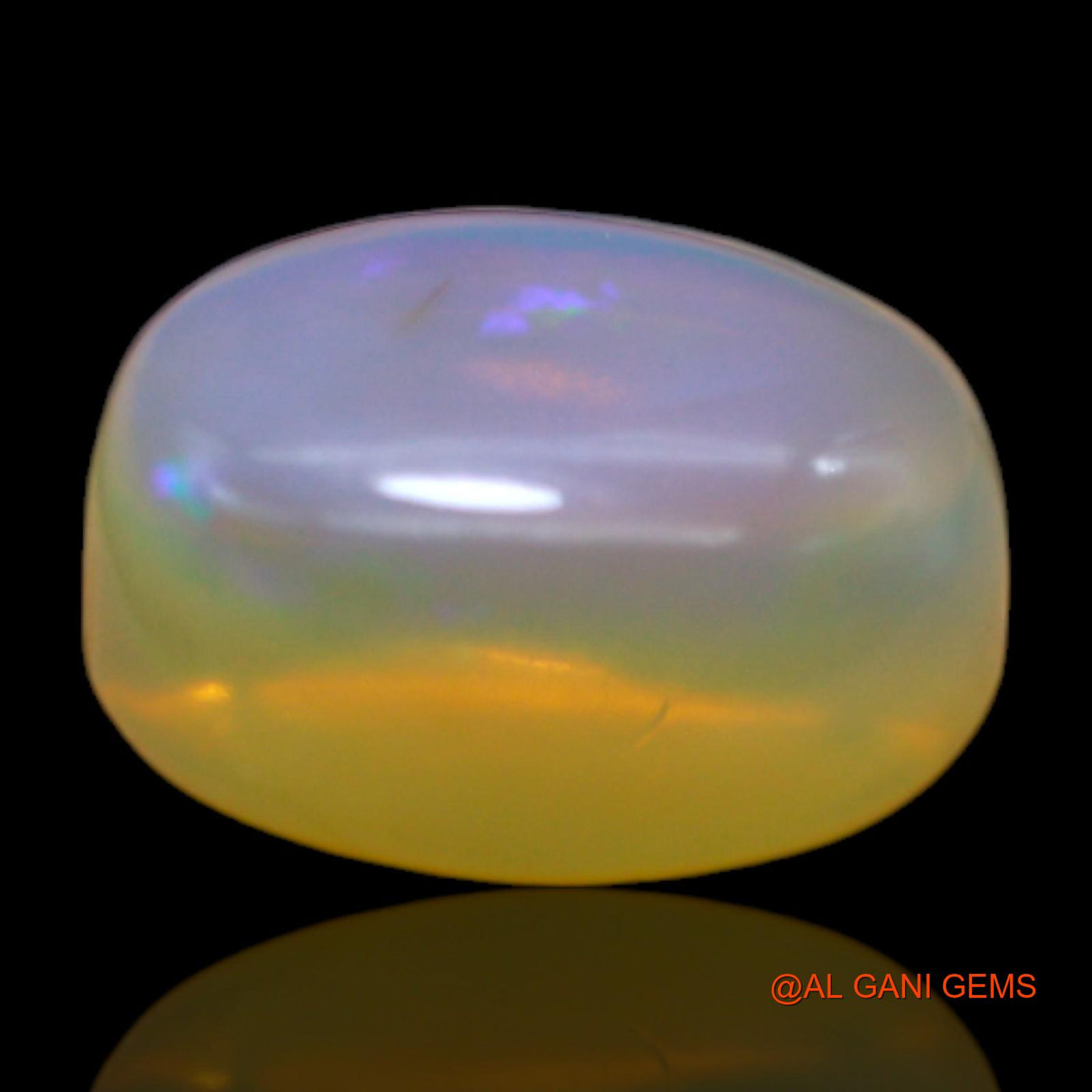 8.00 Cts Unheated Australian Fire Opal Loose Gemstone Oval Cabochon Natural 14x11x7 mm AC-183