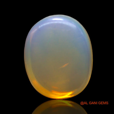 8.00 Cts Unheated Australian Fire Opal Loose Gemstone Oval Cabochon Natural 14x11x7 mm AC-183