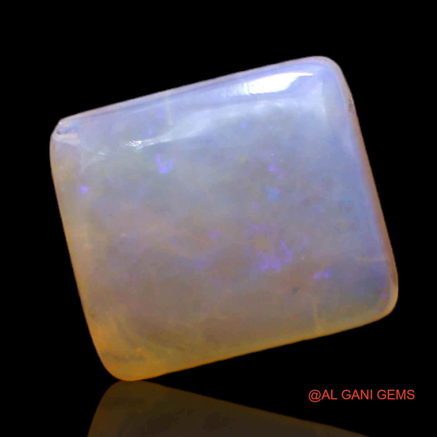 5.00 Cts Unheated Australian Fire Opal Loose Gemstone Square Cabochon Natural 12x10x4 mm AC-184