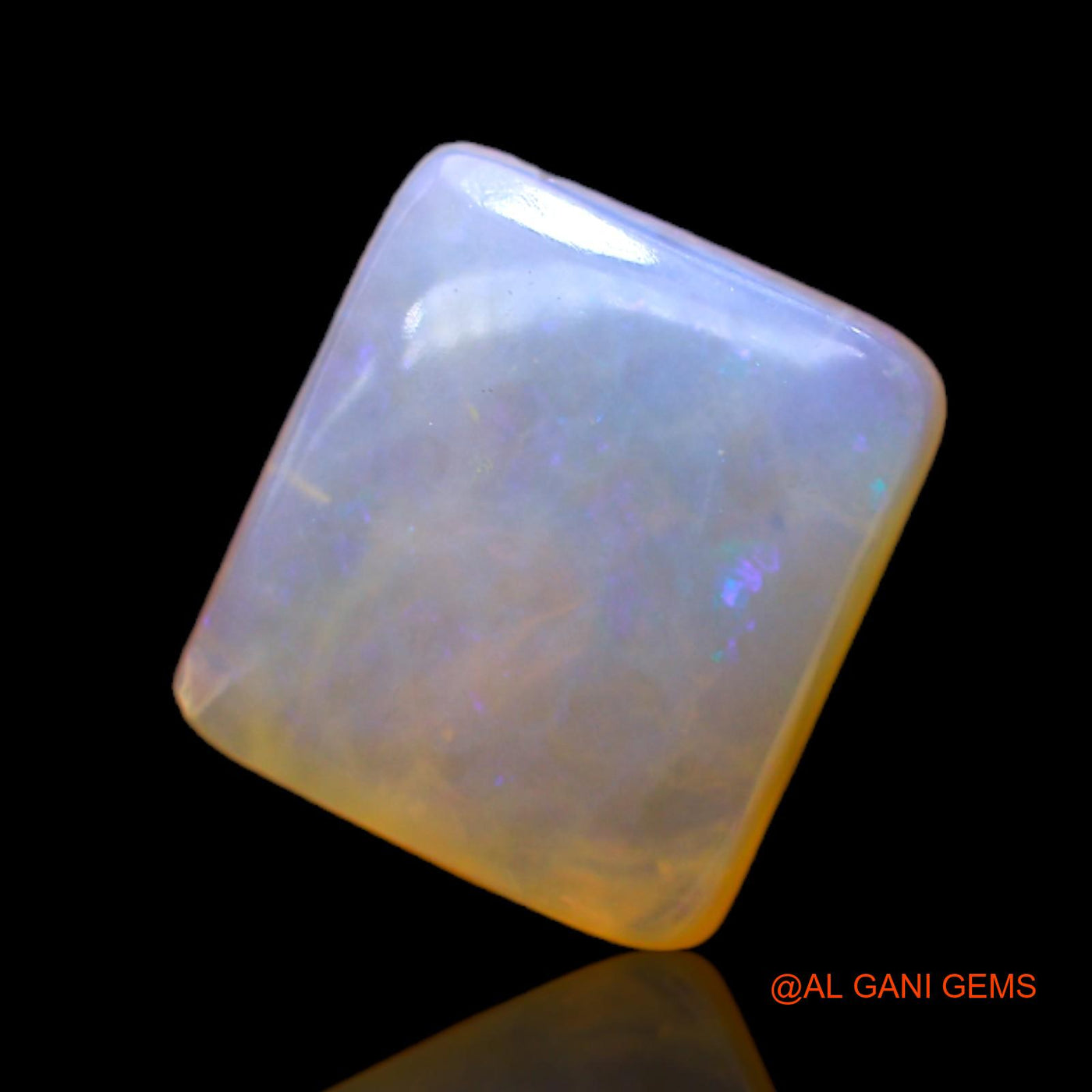 5.00 Cts Unheated Australian Fire Opal Loose Gemstone Square Cabochon Natural 12x10x4 mm AC-184