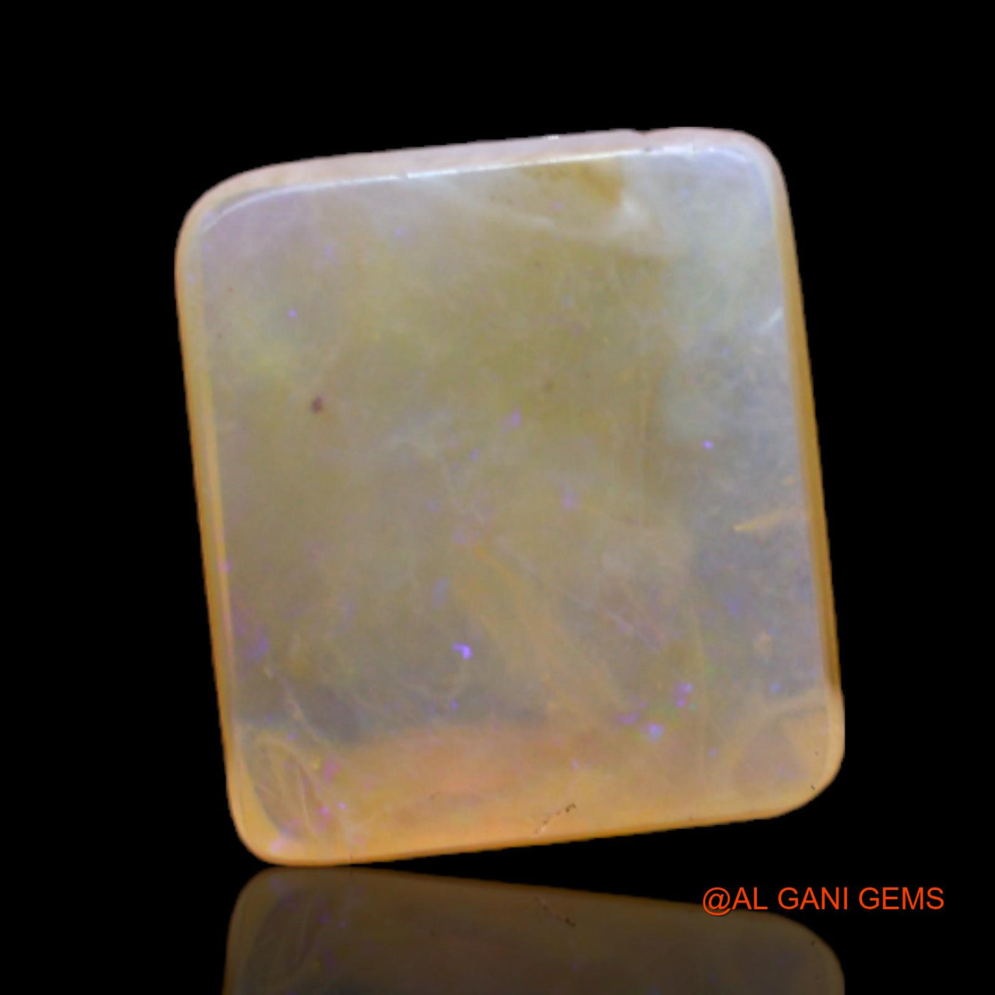 5.00 Cts Unheated Australian Fire Opal Loose Gemstone Square Cabochon Natural 12x10x4 mm AC-184