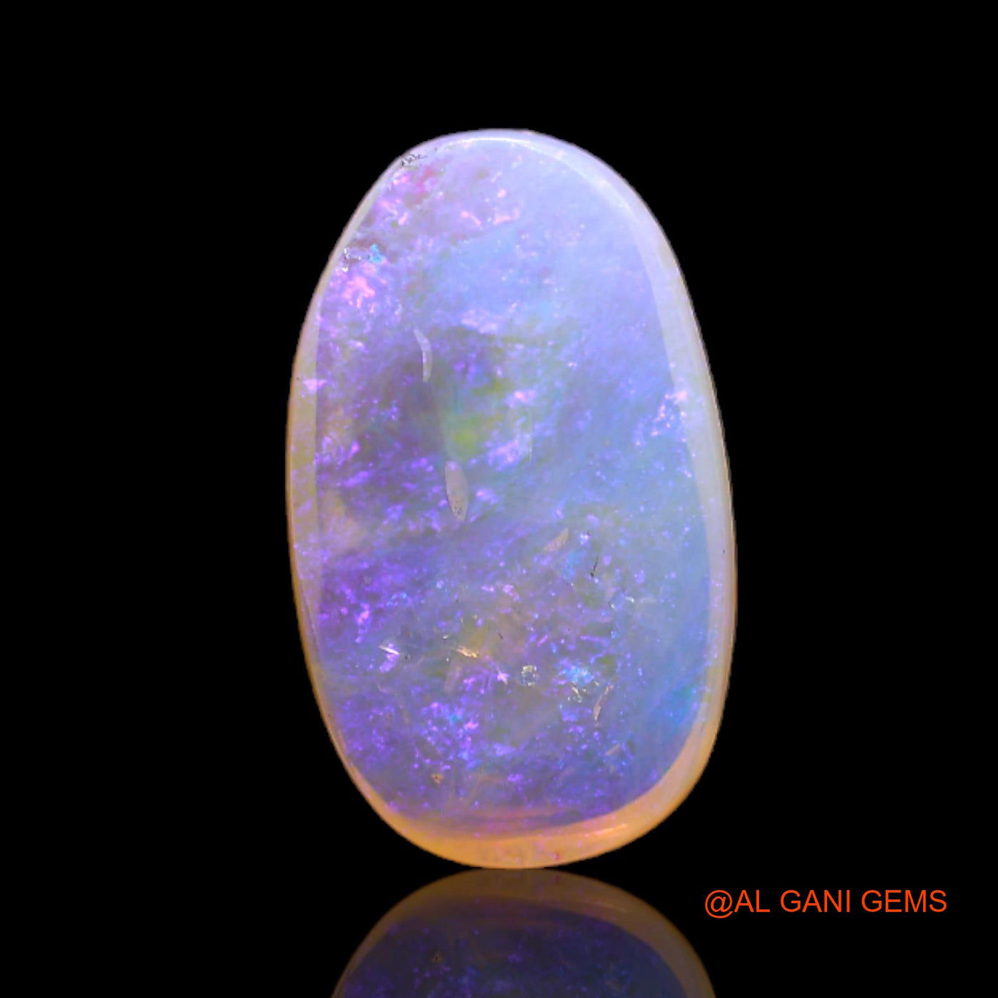 Natural Fire Opal Gemstone 3.00 Cts Loose Fancy Cabochon From Australia 15x9x3 mm AC-186