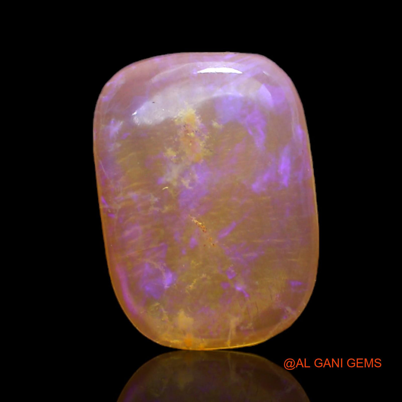 2.00 Cts Unheated Australian Fire Opal Loose Gemstone Oval Cabochon Natural 14x10x2 mm AC-187