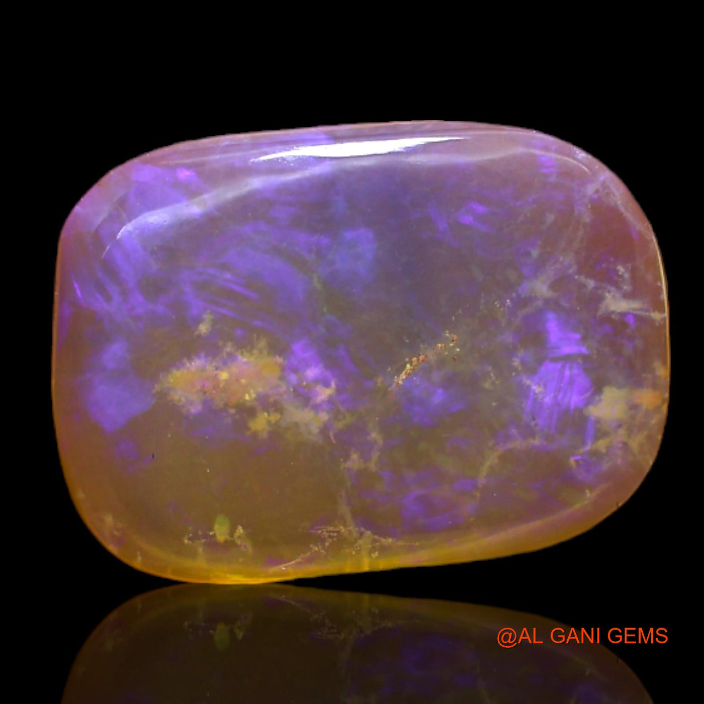 2.00 Cts Unheated Australian Fire Opal Loose Gemstone Oval Cabochon Natural 14x10x2 mm AC-187