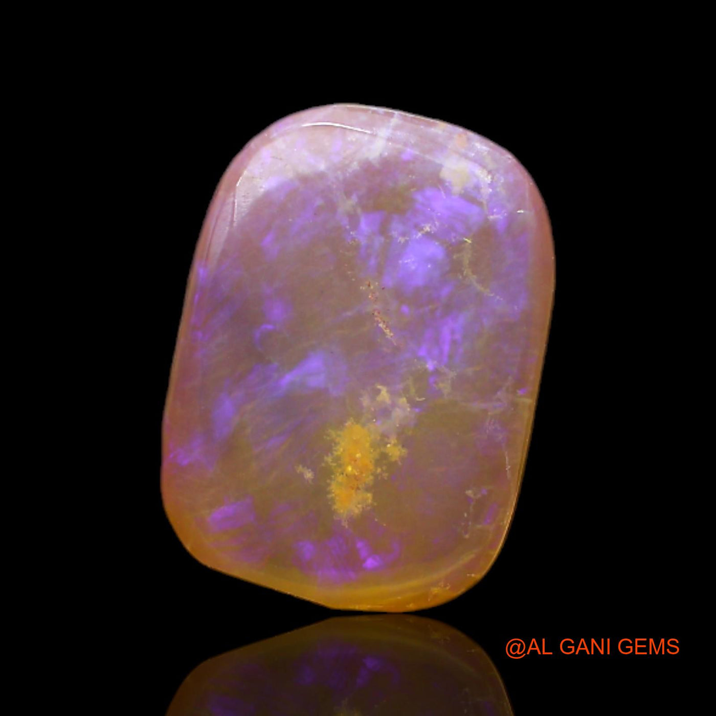 2.00 Cts Unheated Australian Fire Opal Loose Gemstone Oval Cabochon Natural 14x10x2 mm AC-187
