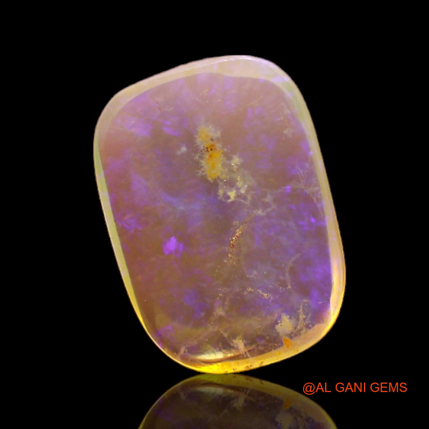2.00 Cts Unheated Australian Fire Opal Loose Gemstone Oval Cabochon Natural 14x10x2 mm AC-187