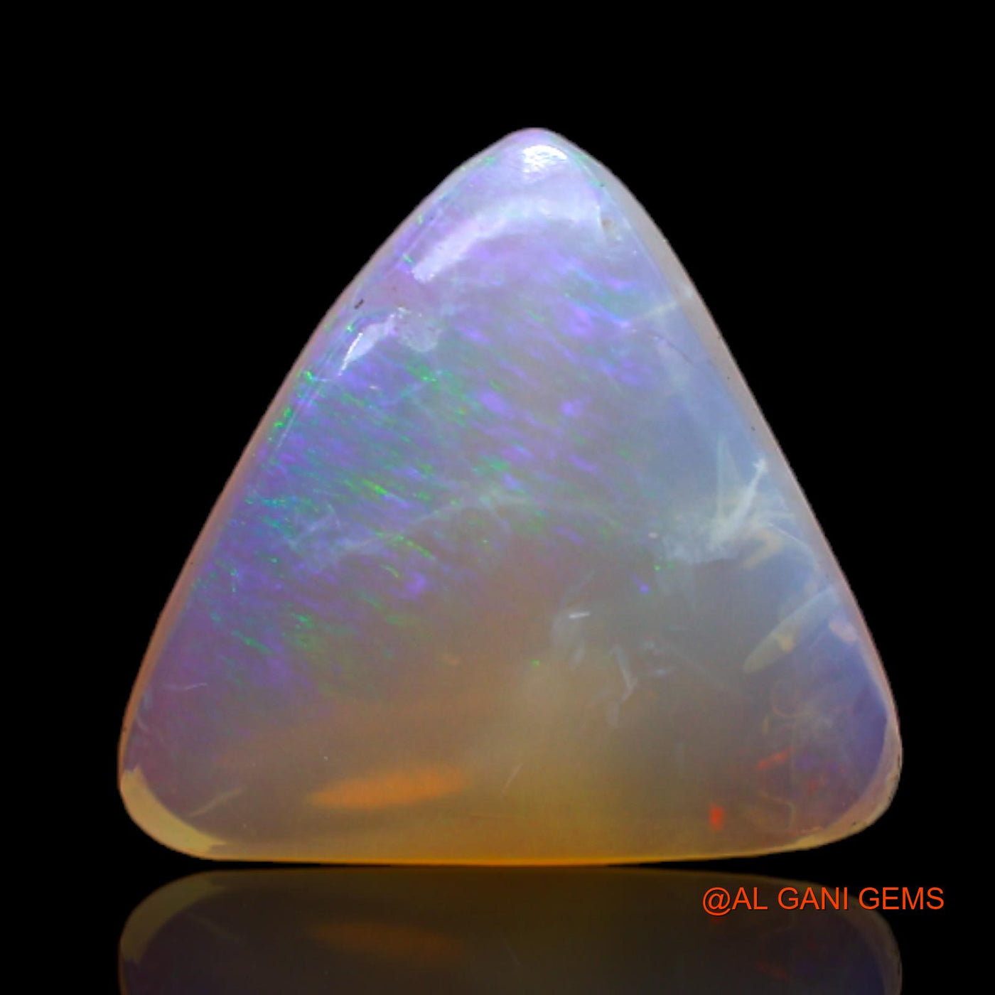 3.00 Cts Natural Australian Fire Opal Loose Gemstone Trillion Cabochon 12x12x4 mm AC-191