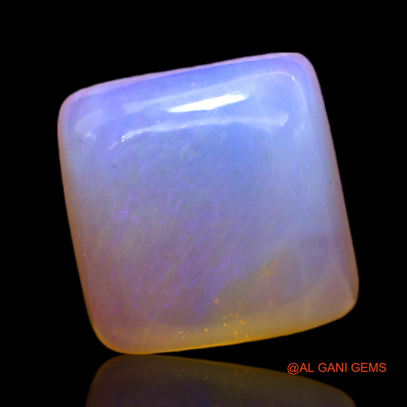 Natural Untreated Fire Opal Loose Gemstone Square Cabochon From Australia 5.00 Cts 11x11x5 mm AC-193