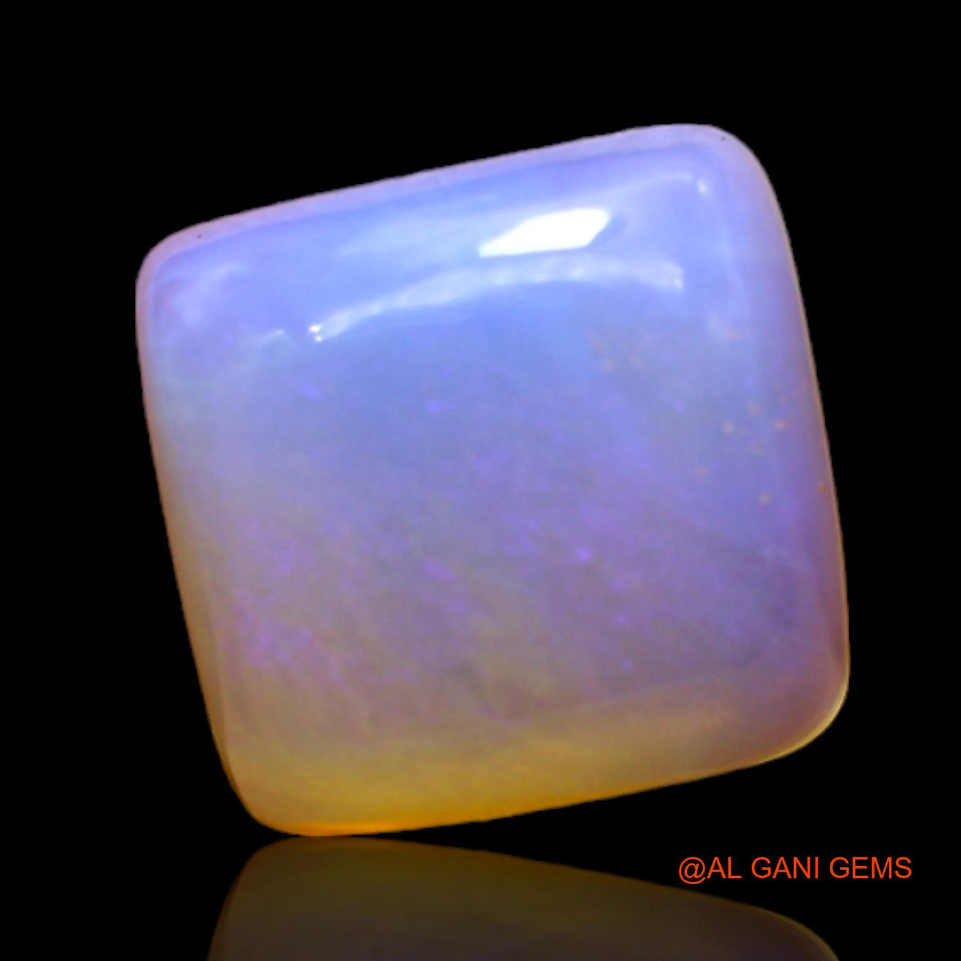 Natural Untreated Fire Opal Loose Gemstone Square Cabochon From Australia 5.00 Cts 11x11x5 mm AC-193